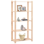 5-Tier Storage Racks 3 pcs 31.5"x15"x66.9" Solid Pinewood 551.2 lb