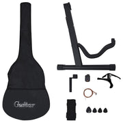 12 Piece Western Acoustic Cutaway Guitar Set with 6 Strings 38"