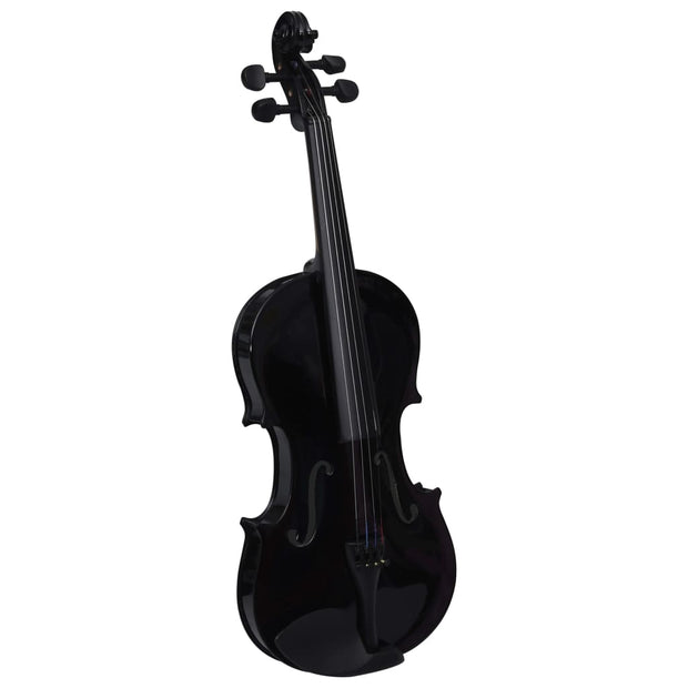 Violin Full Set with Bow and Chin Rest Black 4/4