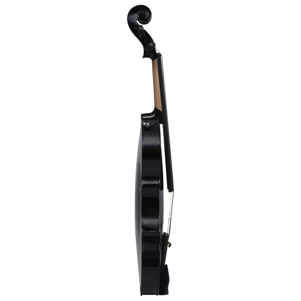 Violin Full Set with Bow and Chin Rest Black 4/4