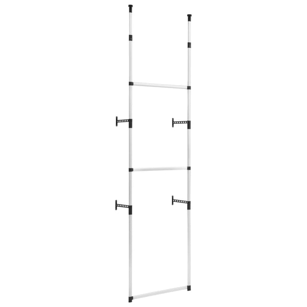 Telescopic Wardrobe System with Rods Aluminum