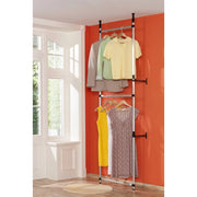 Telescopic Wardrobe System with Rods Aluminum