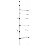 Telescopic Wardrobe System with Shelves Aluminum