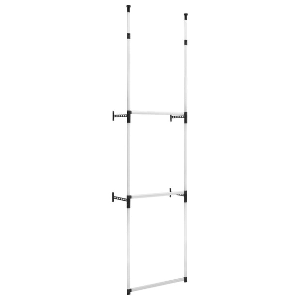 Telescopic Wardrobe System with Rods Aluminum