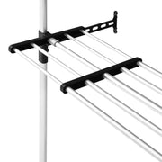 Telescopic Wardrobe System with Rods and Shelf Aluminum