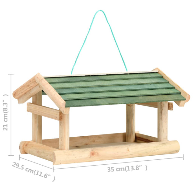 Bird Feeder Solid Wood 13.8"x11.6"x8.3"