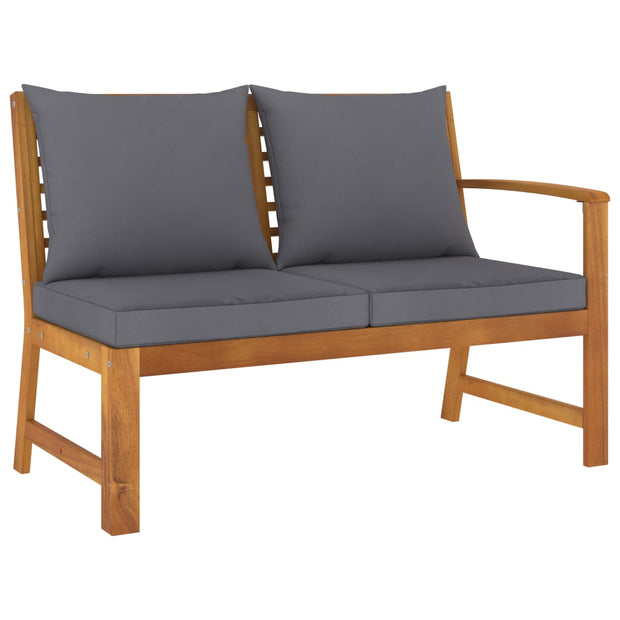 9 Piece Patio Lounge Set with Cushion Solid Acacia Wood