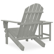 Patio Adirondack Chair with Table Solid Fir Wood Gray