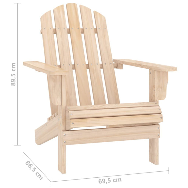 Patio Adirondack Chair with Table Solid Fir Wood