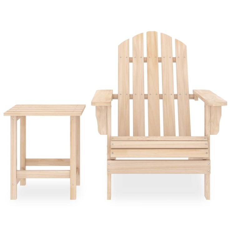 Patio Adirondack Chair with Table Solid Fir Wood