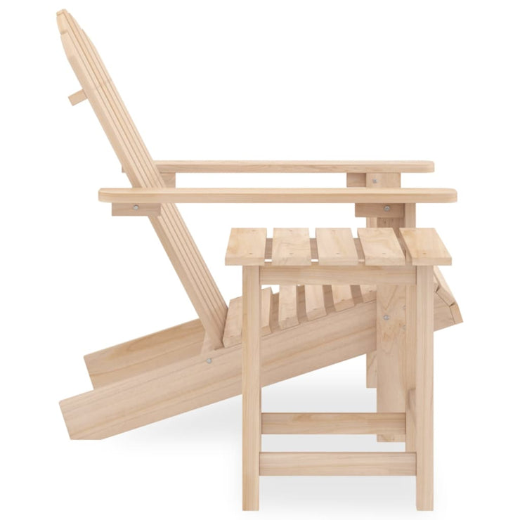 Patio Adirondack Chair with Table Solid Fir Wood