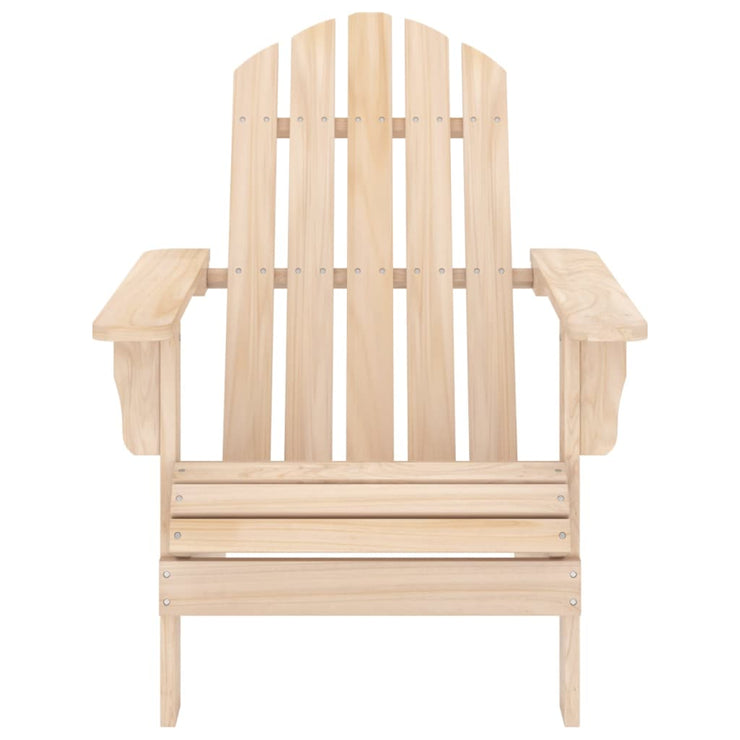 Patio Adirondack Chair with Ottoman and Table Solid Fir Wood