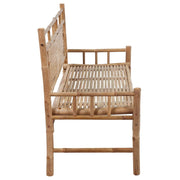 Patio Bench with Cushion 47.2'' Bamboo