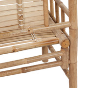 Patio Bench with Cushion 47.2'' Bamboo