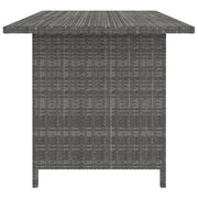 9 Piece Patio Lounge Set with Cushions Poly Rattan Gray