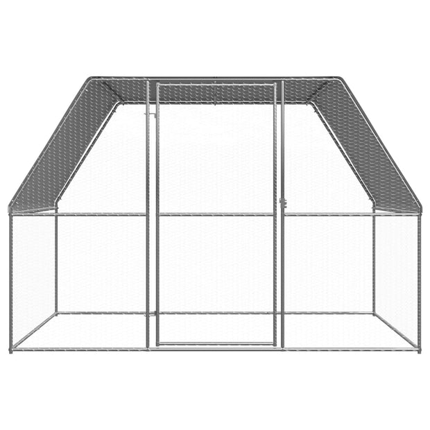 Outdoor Chicken Cage 9.8'x6.6'x6.6' Galvanized Steel