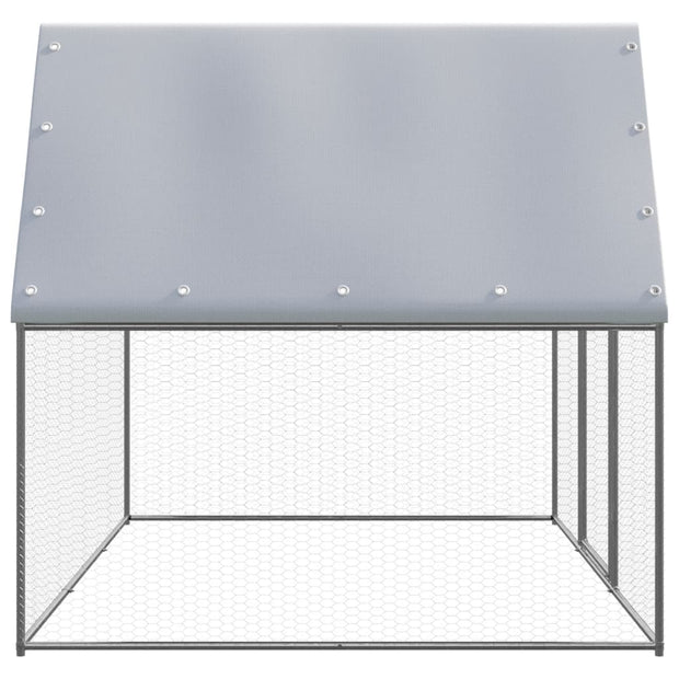 Outdoor Chicken Cage 9.8'x6.6'x6.6' Galvanized Steel