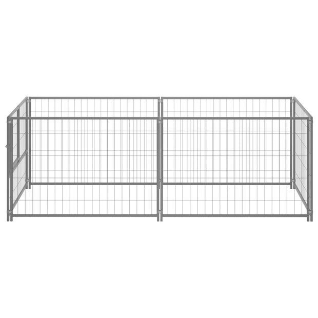 Dog Kennel Silver 78.7"x39.4"x27.6" Steel