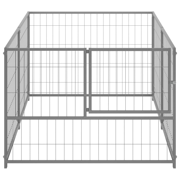 Dog Kennel Silver 78.7"x39.4"x27.6" Steel