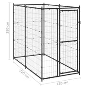 Outdoor Dog Kennel Steel 43.3"x86.6"x70.9"