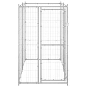 Outdoor Dog Kennel Galvanized Steel 43.3"x86.6"x70.9"