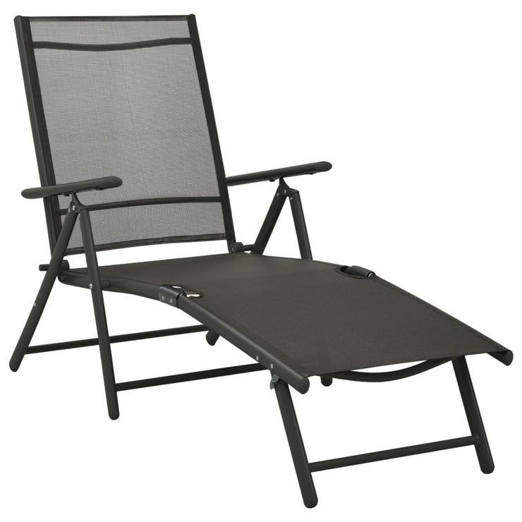 9 Piece Patio Lounge Set Black and Anthracite