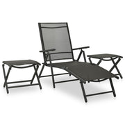 10 Piece Patio Dining Set Black and Anthracite