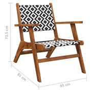 Patio Chairs 2 pcs Solid Acacia Wood