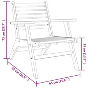 Patio Chairs 2 pcs Solid Acacia Wood