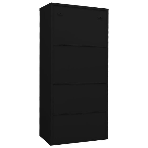 Wardrobe Black 31.5"x19.7"x70.9" Steel