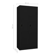 Wardrobe Black 31.5"x19.7"x70.9" Steel