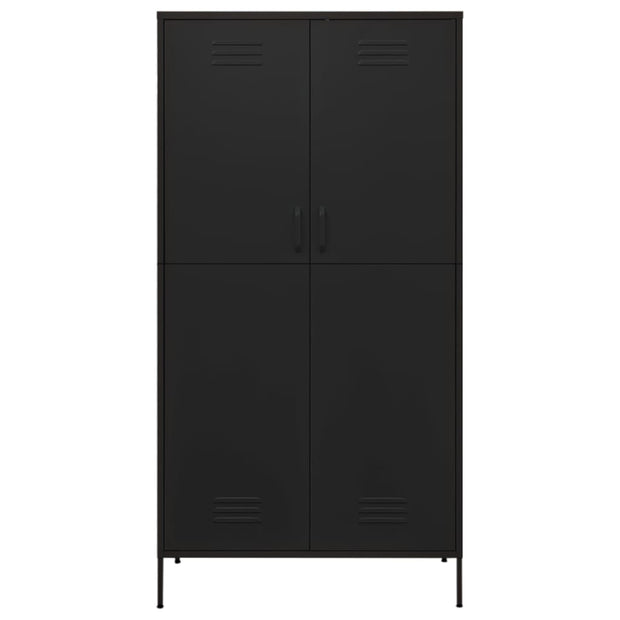 Wardrobe Black 35.4"x19.7"x70.9" Steel