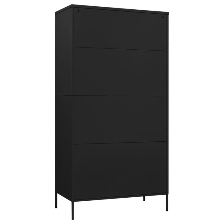 Wardrobe Black 35.4"x19.7"x70.9" Steel