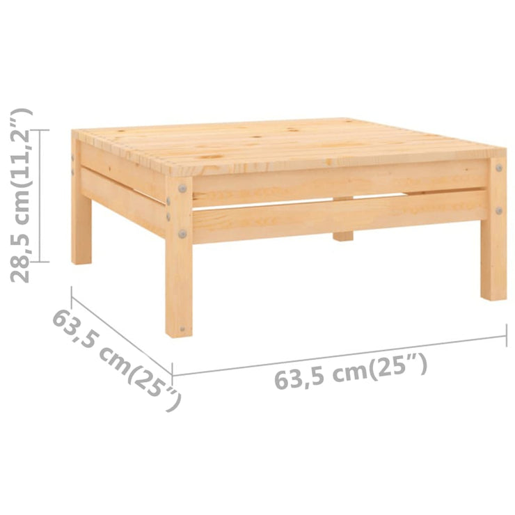 Patio Footstool Solid Wood Pine