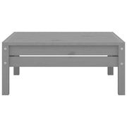 Patio Footstool Gray Solid Wood Pine