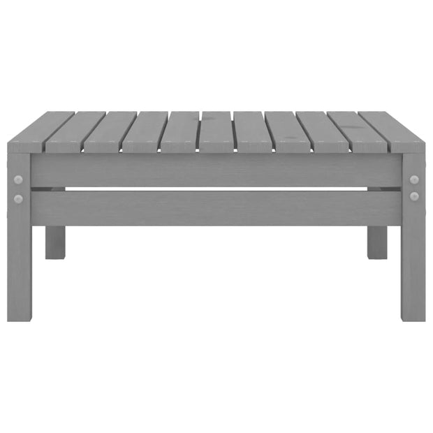 Patio Footstool Gray Solid Wood Pine