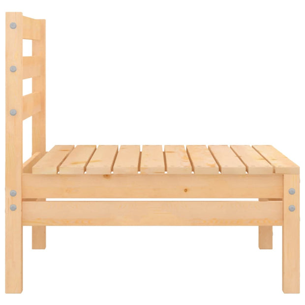 Patio Middle Sofas 2 pcs Solid Wood Pine