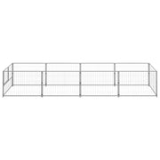 Dog Kennel Silver 43.1 ft² Steel