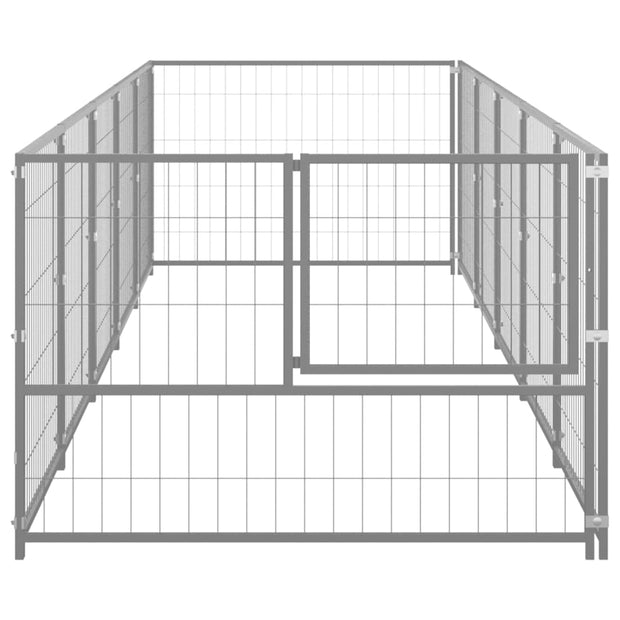 Dog Kennel Silver 53.8 ft² Steel