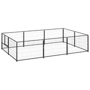 Dog Kennel Black 64.6 ft² Steel