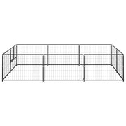 Dog Kennel Black 64.6 ft² Steel