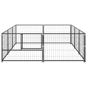 Dog Kennel Black 64.6 ft² Steel