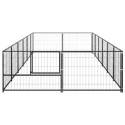 Dog Kennel Black 129.2 ft² Steel