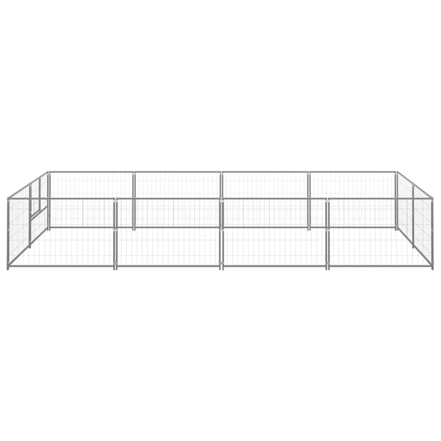 Dog Kennel Silver 86.1 ft² Steel