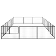 Dog Kennel Black 290.6 ft² Steel