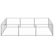 Dog Kennel Silver 96.9 ft² Steel