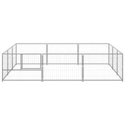 Dog Kennel Silver 96.9 ft² Steel