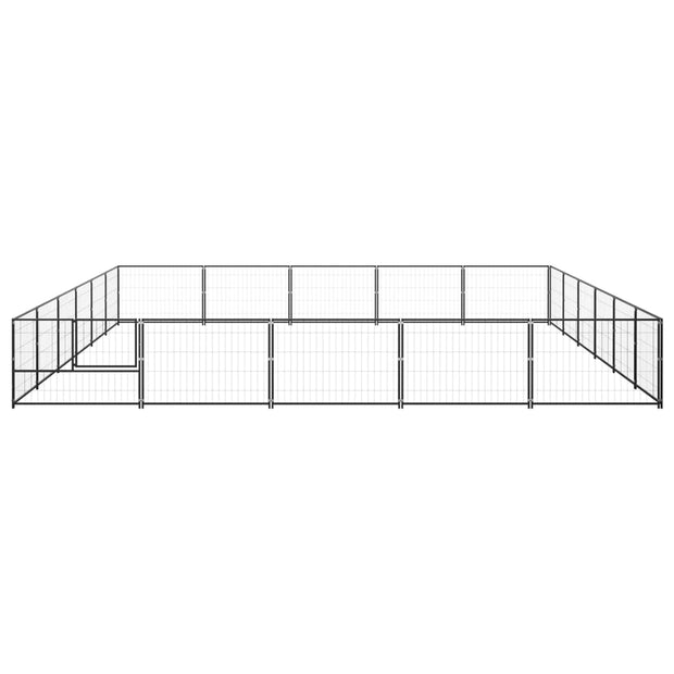 Dog Kennel Black 322.9 ft² Steel