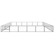 Dog Kennel Black 645.8 ft² Steel