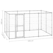 Outdoor Dog Kennel Galvanized Steel 78.1 ft²